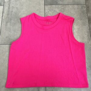 French Connection barbie pink hot pink sleeveless crop tank Small